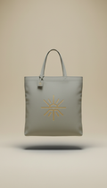Salted Mist Minimalist Tote With Symbol Emboss