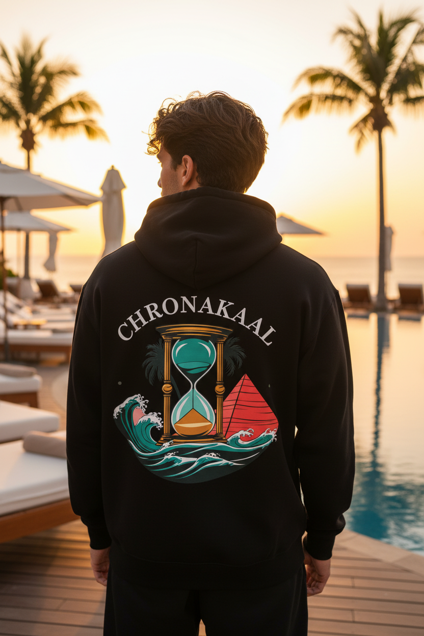 Chronakaal Black Hoodie Back Print