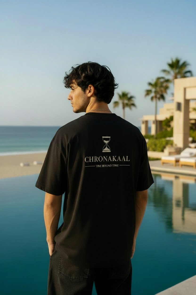 Chronakaal Minimal Black Tee