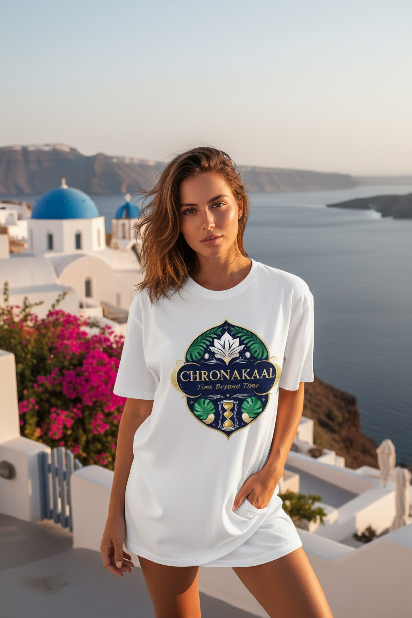 Chronakaal White Tee - Time Beyond Time