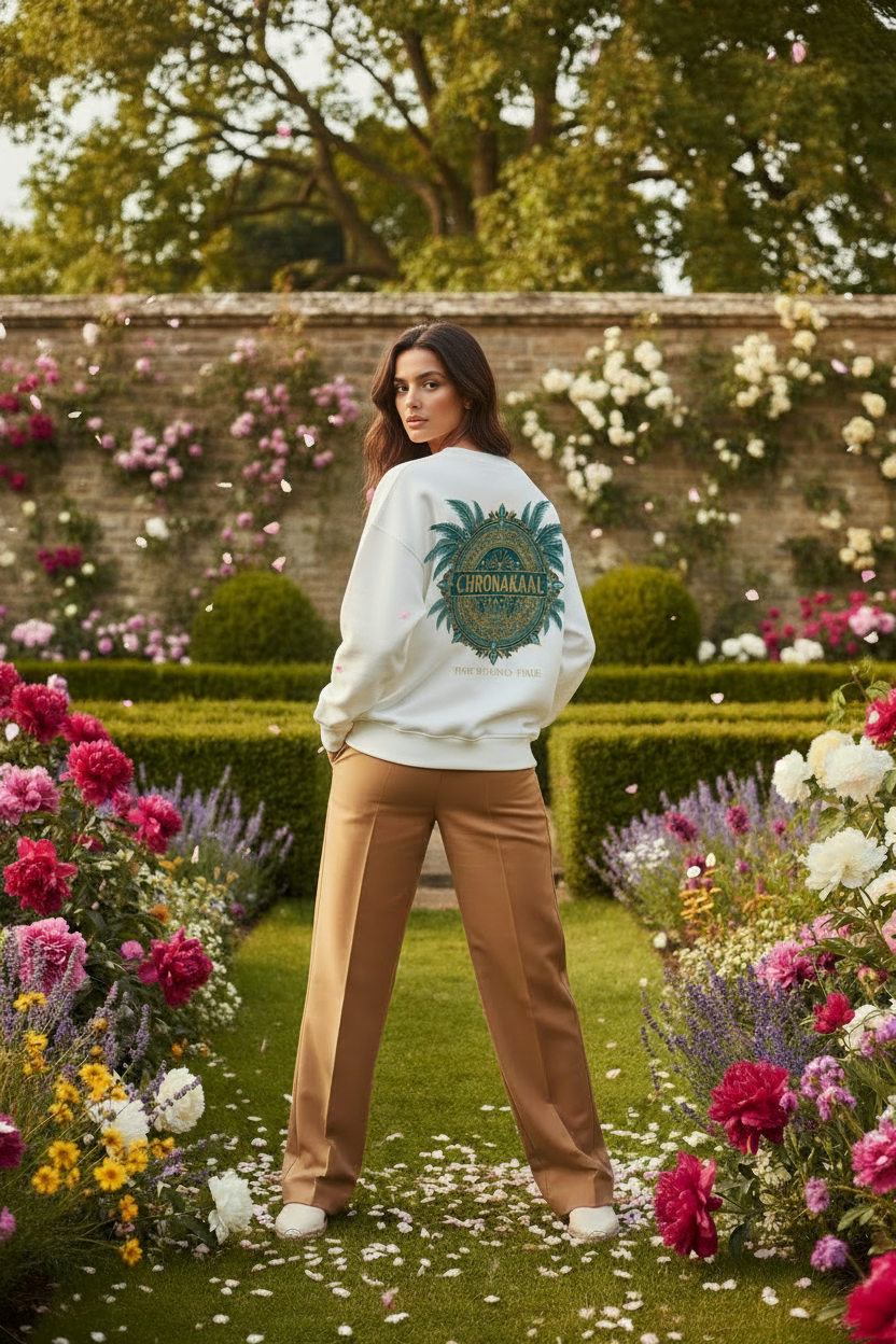 Chronakaal Women's Jumper — Back Print Garden Editorial