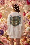 Chronakaal Women's White Jumper — Floral Cinematic