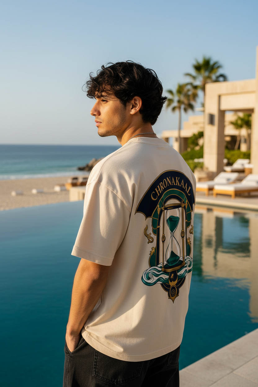 Awakening Hourglass white Oversized Tee