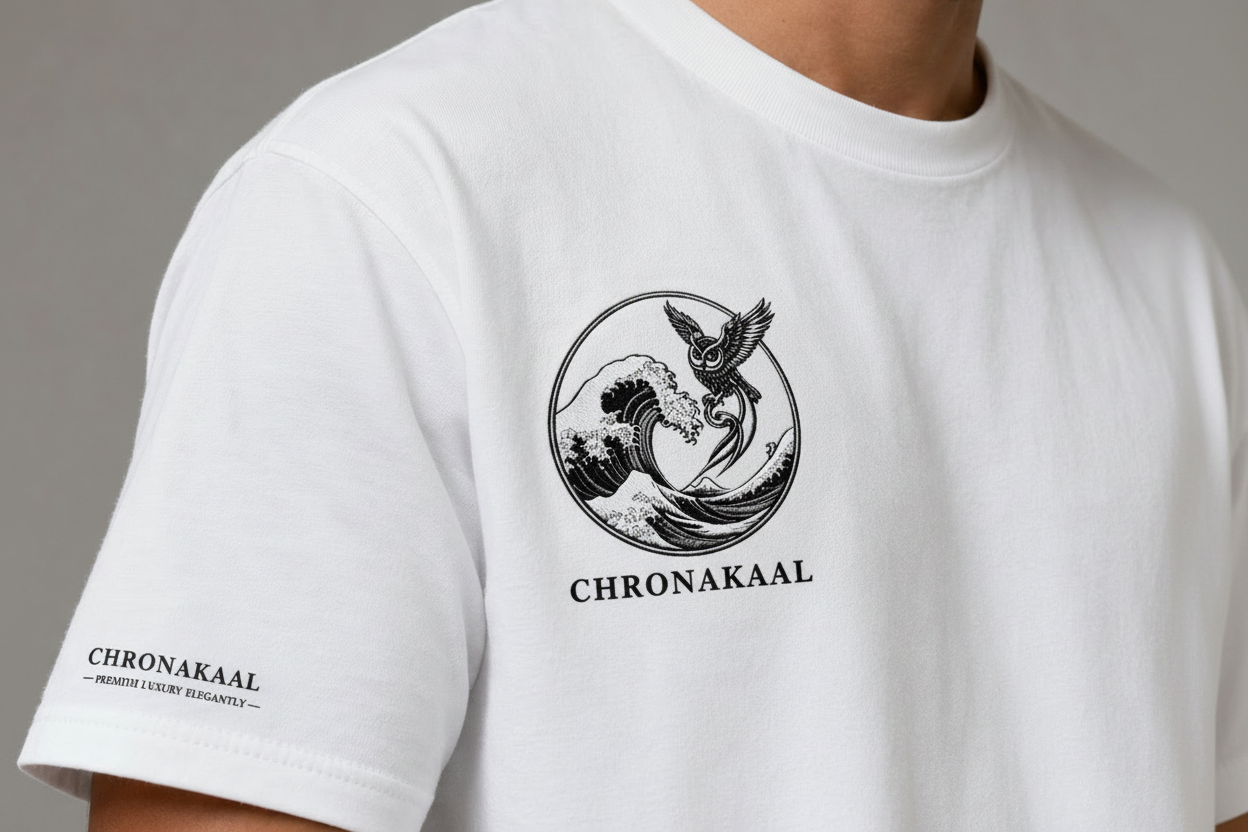 Awakening  waves Oversize T With ancient Ritual Accent
